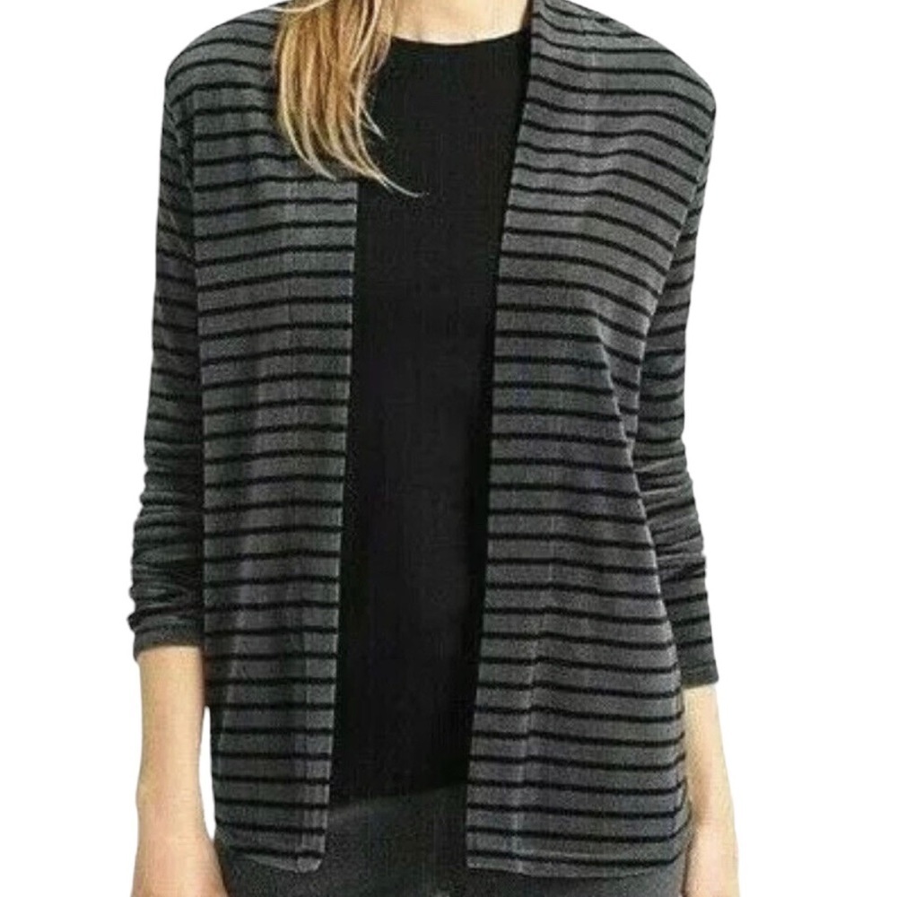 Talbots Velour Striped Cardigan